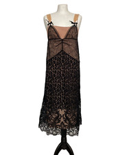No21 little black dress size 10 UK10 lace RP£690 new babydoll designer LBD midi