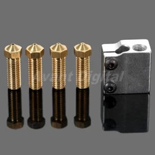 Volcano Nozzle 3D Printer Extruder Print Head + Heater Block Kit 0.6/0.8/1/1.2mm