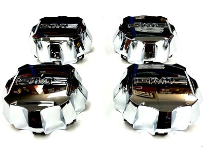 2020-2024 GMC Sierra HD Chrome Center Caps 84465270 Qty 4 Chrome w/ Chrome Logo