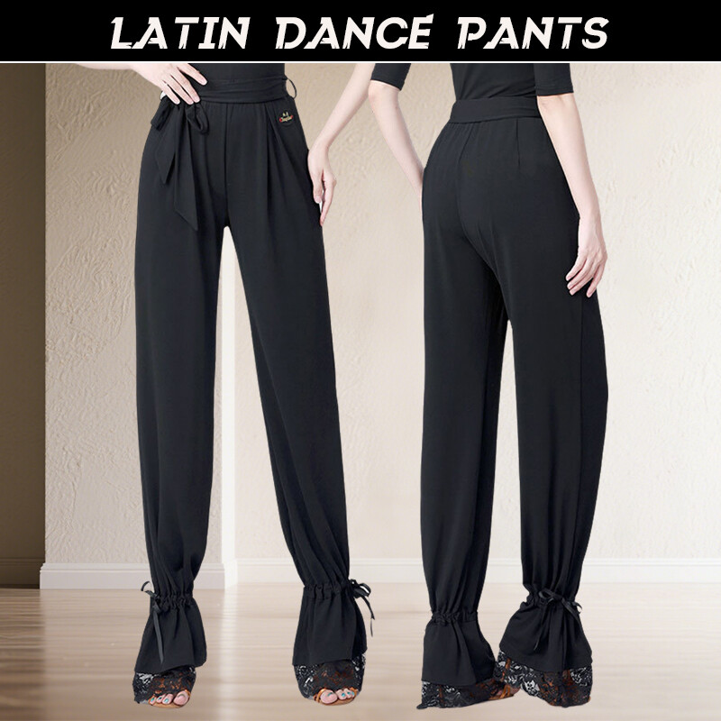 Stretchy Latin Dance Pants for Social & National Standard Dancing  