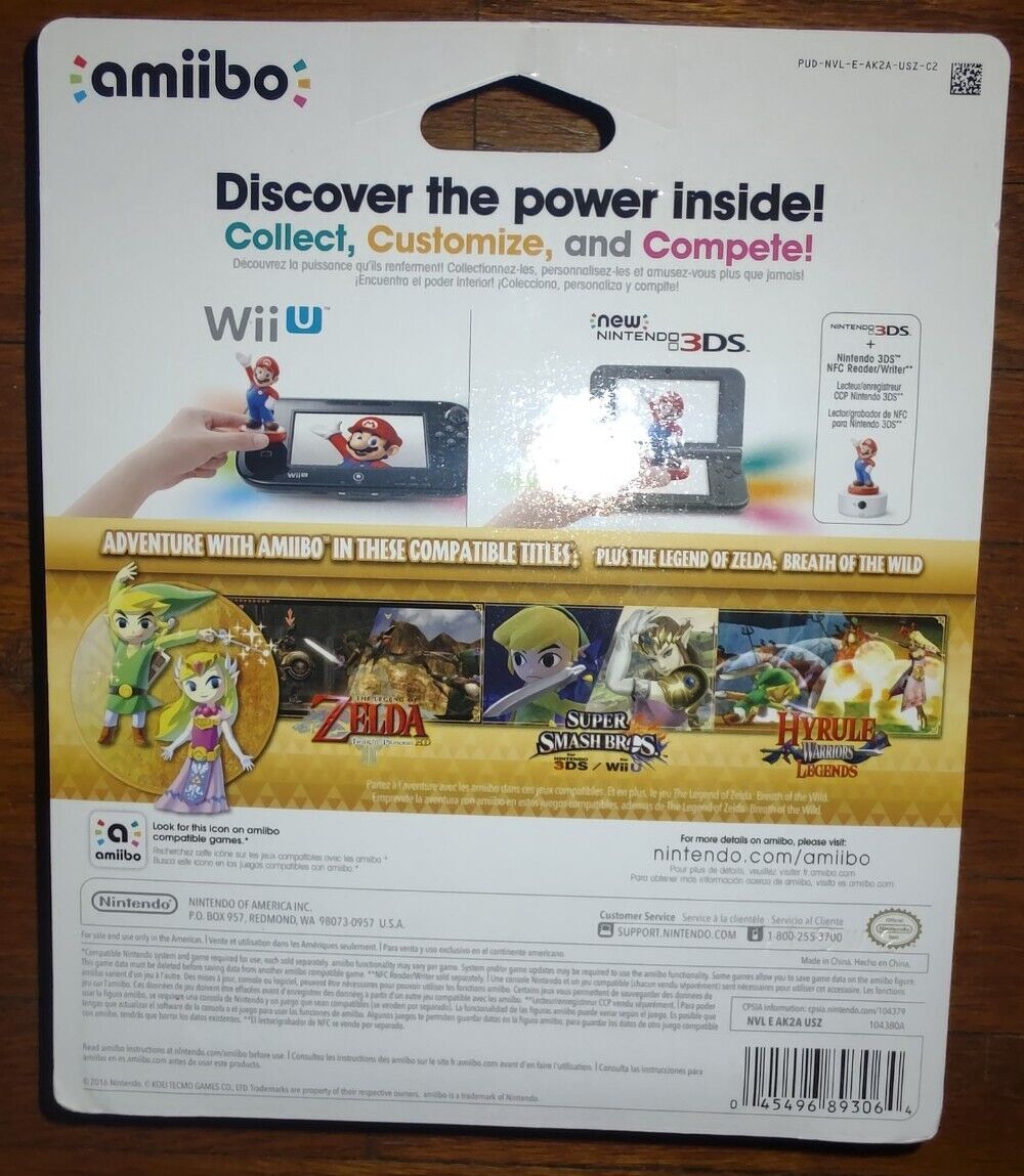 Legend of Zelda Wind Waker Amiibo 2 Pack Toon Link 30th Anniversary Switch