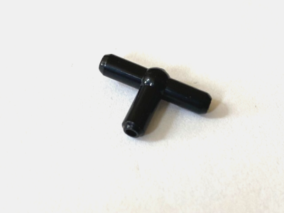 Lego Parts: Pneumatic T Connector Valve, Part # 4697b, Black - 1