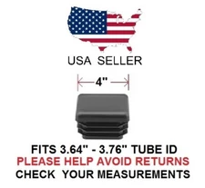 4 INCH SQUARE TUBING PLUG/END CAP 4"