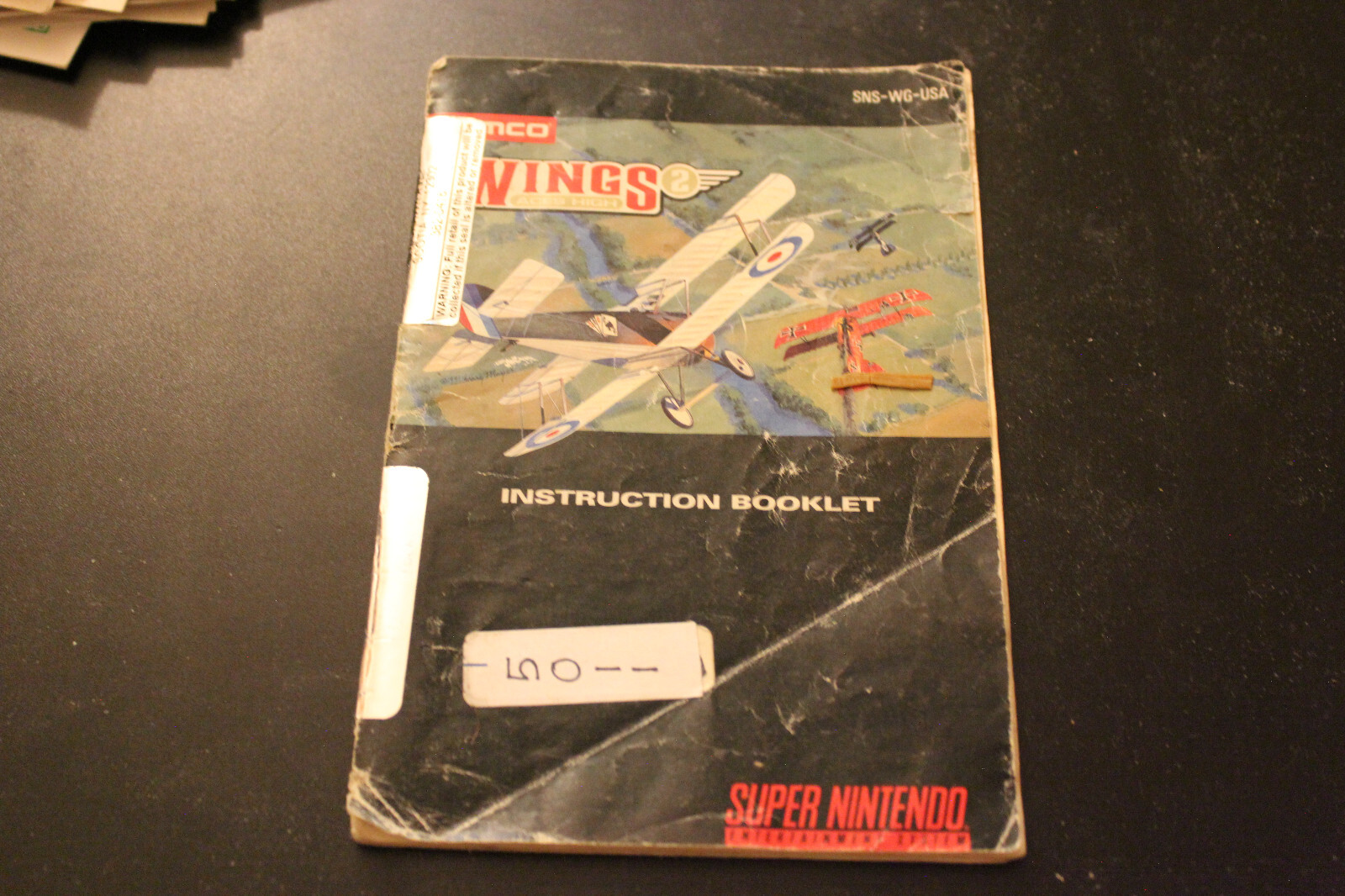 Wings 2: Aces High (SNES, Manual Only, ***NO GAME***)