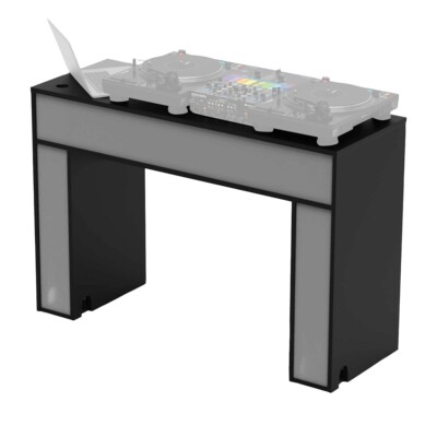 Glorious Modular DJ Turntable Mix Station 6-Part Design w Record Storage Blac...