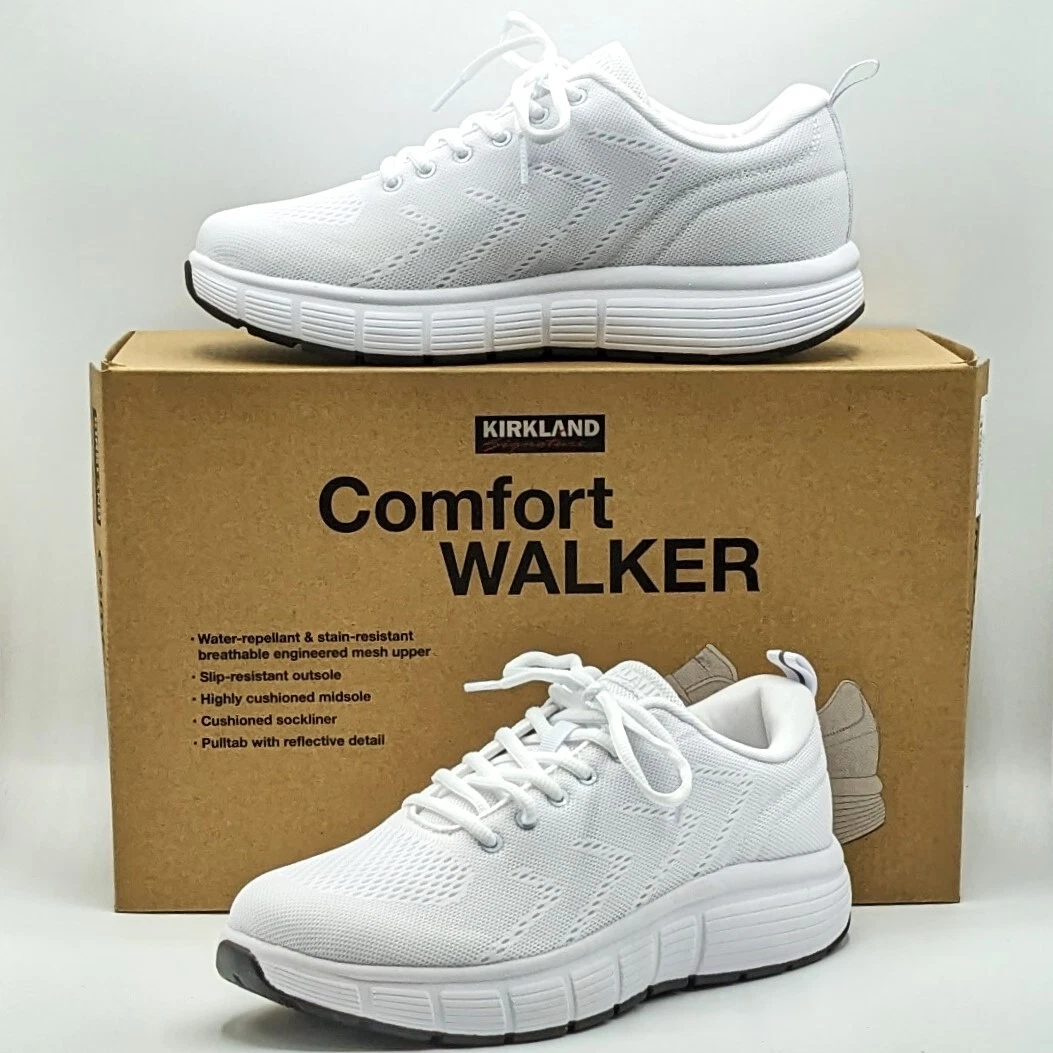 Kirkland Signature "Comfort Walker" Men’s [White] Sneakers Slip-Resistant Shoes