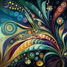 Digital Image  Photo Wallpaper Background  Desktop  Art Ai -  Abstract Garden