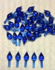 36 Small Star Twinkle BLUE Lights Vintage Bulbs for Ceramic Christmas Tree