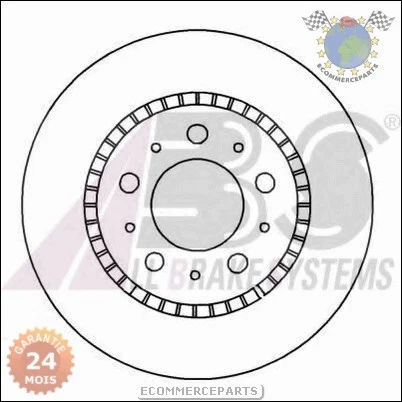 Xbzwabs Jeu 2 Disques Frein Avant Pour Volvo 960 Ii Break Essence 1994>1996 - Photo 2/4