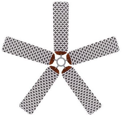 Ceiling Fan Blade Fabric Cover Fleur De Lis Decor 5 Decorative Pcs