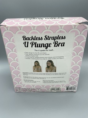 Fashion Forms Women’s Backless Strapless U Plunge Bra Black Size D - Picture 3 of 4