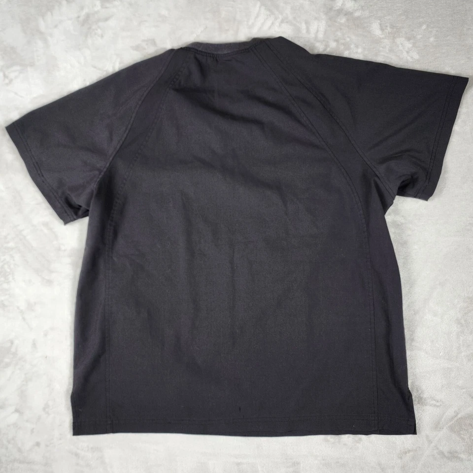 Blusa Médica Jockey Para Hombres Grande Negra Bolsillo Médico Dental Enfermera Técnica Foto 2 de 4