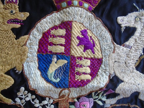 In Memory of My Service in China banner, British coats of arms, US & other flags - Picture 3 of 9