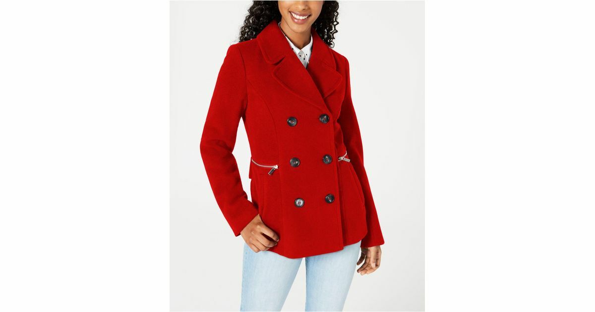 juniors double breasted peacoat