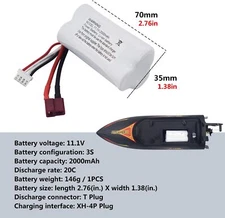 11.1V 2000mAh T Plug Li-po Battery for R608 2104 210E 200E RC Speedboat, RC Boat