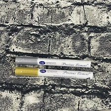 Creative Memories PRECIOUS ELEMENTS Pen set of 2 Metallic Markers Gold Silver