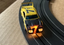 HTF Aurora AFX MT Flamethrower Dodge Daytona w/Silver Accents, Perfect Wing