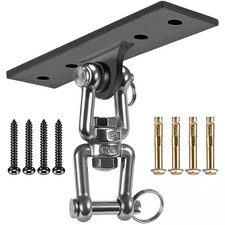 360 Rotation Swing Hanger with 4 Mounting Holes for Aerial Yoga, Hammock and He