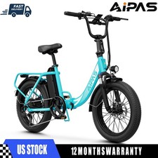 20" Fat Tire 1000W Peak 48V Folding Electric Bike 62Miles Range Ebike 28MPH