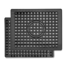 WILLKOMMEN Kitchen Sink Mat, 12" x 10" Dish Drying Rectangle:12" x 10", Black