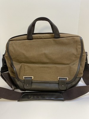 Dunhill MOTORITIES Cotton Canvas & Leather Messenger / Crossbody Bag