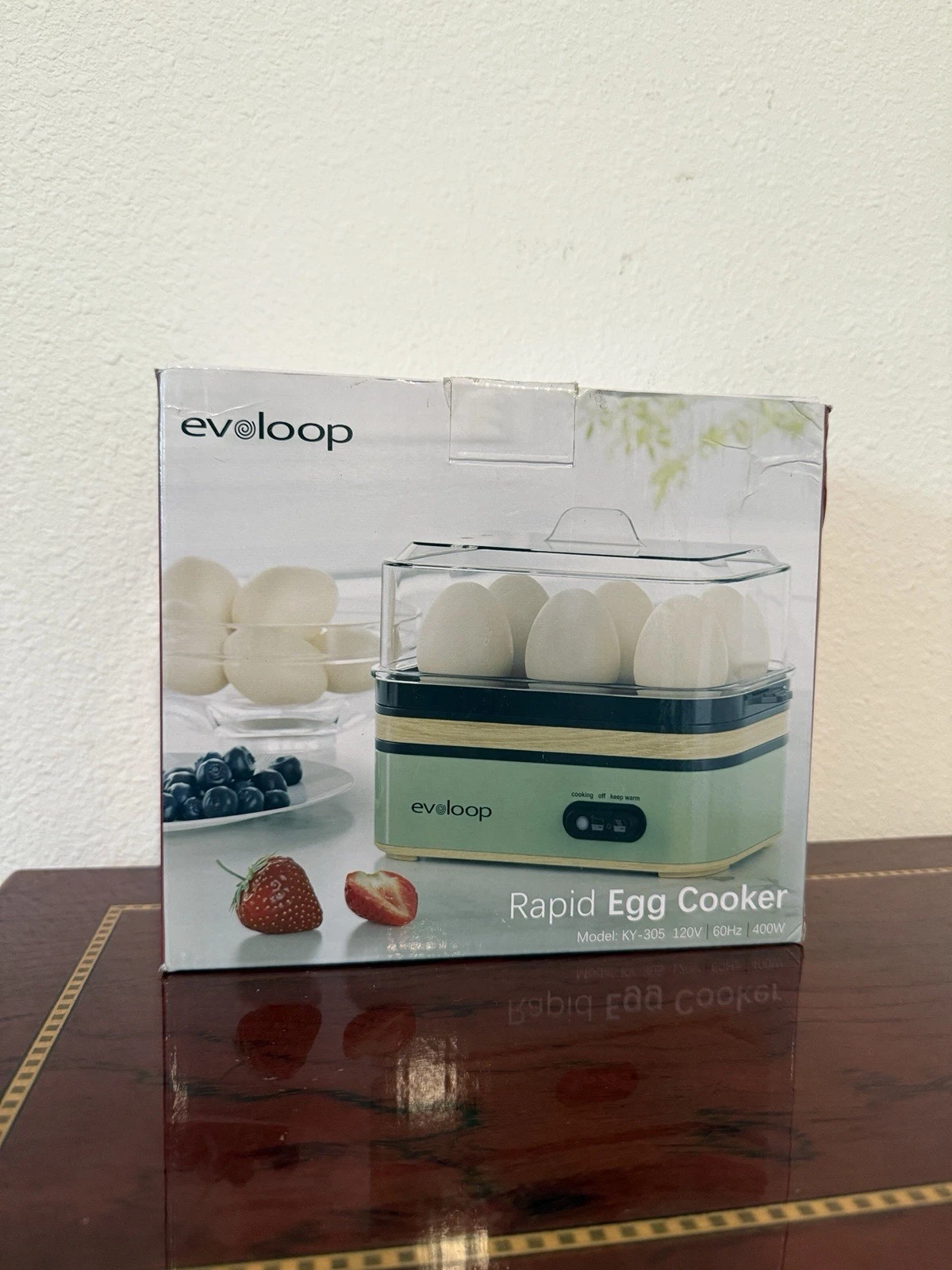 Evoloop Electric Rapid Egg Cooker 6-Egg Capacity with Auto Shut-Off, BPA-Free
Opens in a new window
