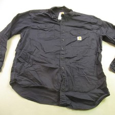 Carhartt Shirt Mens 2XL Long Sleeve Button Front Pockets Fire Resistant FR