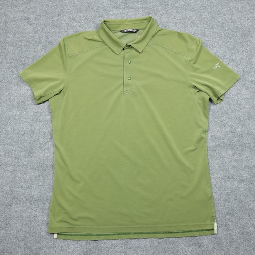 Arc'teryx, Arc'teryx Eris Polo Shirt Men L Green Short Sleeve Hiking Outdoor Performance