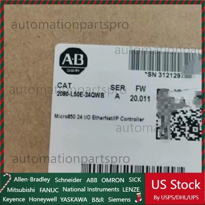 New AB 2080-L50E-24QWB Micro850 24 I/O EtherNet/IP Controller US Free Tax