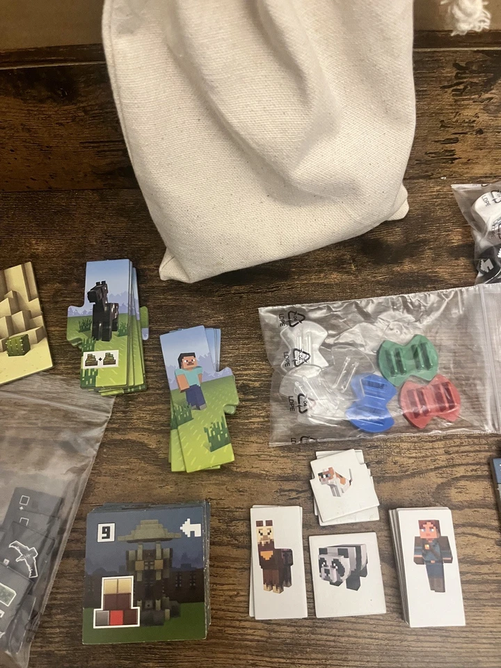 Ravensburger Minecraft Heroes of the Village Board Game Used Not Complete - Image 4 of 4