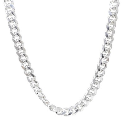 Italian 925 Sterling Silver Cuban Link Chain Necklace 925 Silver Chain UNISEX