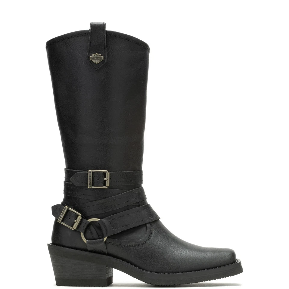 Botas de vestir informales Harley-Davidson Dalis 11" D87264 para mujer de cuero negro