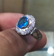Topaz Blue Topaz Natural Topaz Original Topaz Ring Lady Topaz Stone Ring