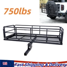 750 lbs Folding Hitch Mount Cargo Basket for SUV Heavy Duty Luggage Rack Carrier
