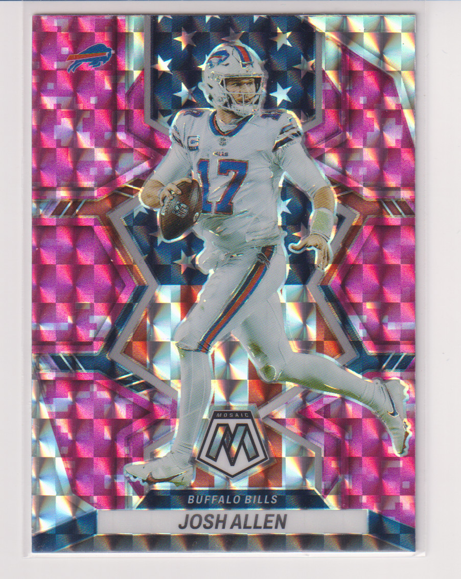 Josh Allen 2022 Mosaic Football Pink Camo National Pride Card 253 $100 Shipping