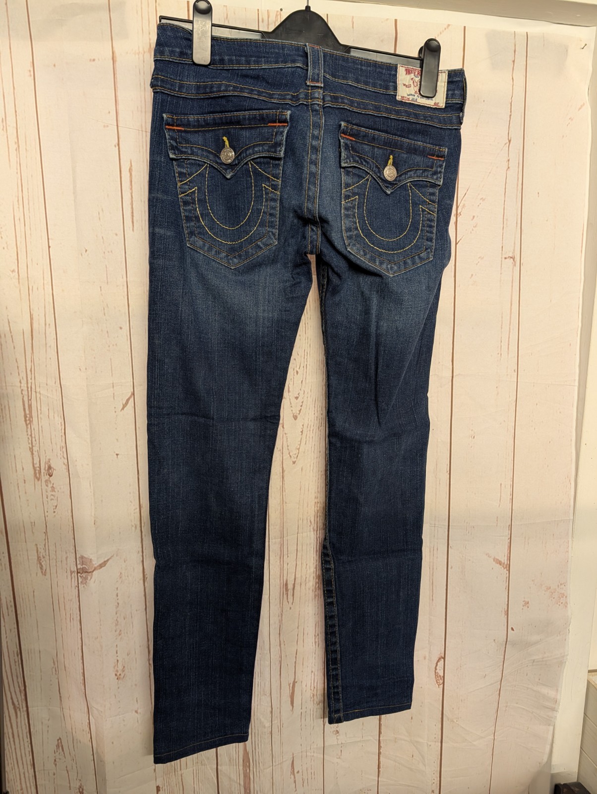 True Religion Julie Jeans Womens 30" Waist Blue Slim Skinny Stretch Made In USA thumbnail 8