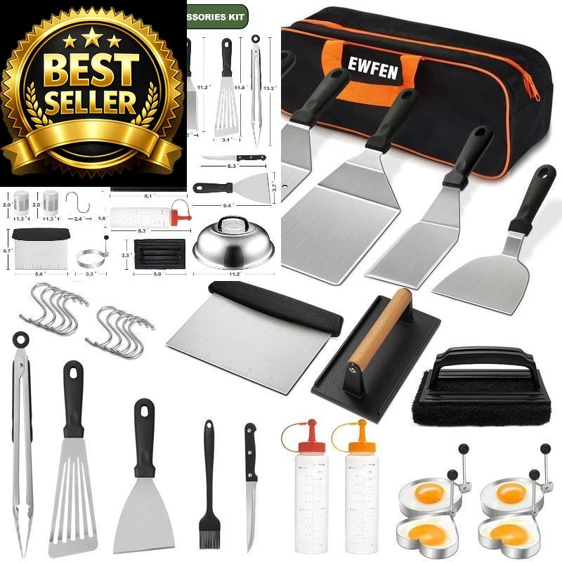 35PCS Griddle Accessories Kit, Flat Top Grill Set for black