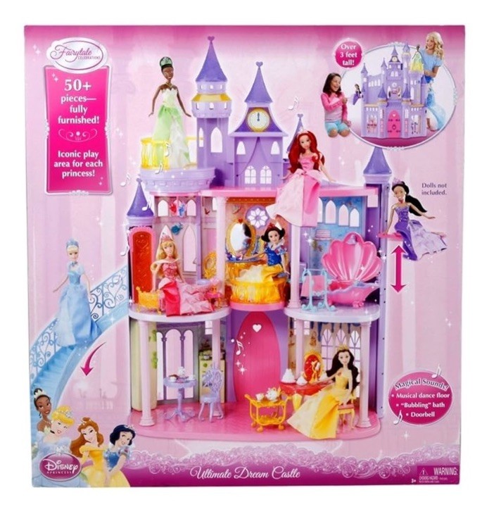NEW Rare Disney Princess Ultimate Dream Castle With Furniture and