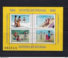 Romania 1989 Mi Block 255 Intereuropa MNH Children s activities 16293