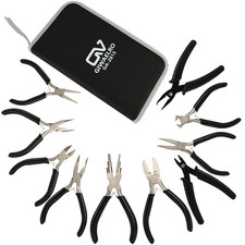 Jewelry Pliers Set, 10 PCS Professional Pliers for Jewelry Making, Repair and...