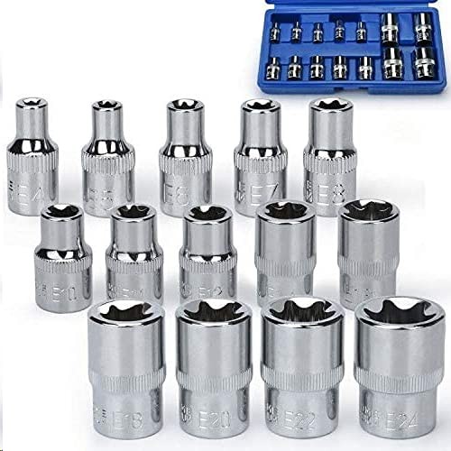 Noosverl - Set di 14 chiavi a bussola Femmina Torx Socket per dadi e (y5Y)