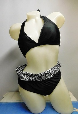 Sunny Days Neckholder Bikini Gr. 38 (M) Schwarz Komplett Gefüttert