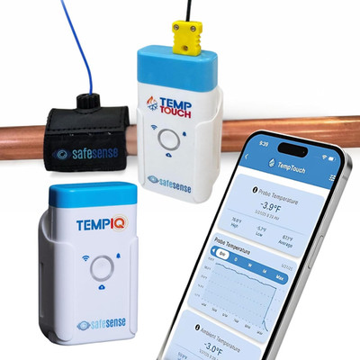 TEMPIQ Remote Wifi Temperature & Humidity Sensor and Temptouch Wifi Pipe Tempera