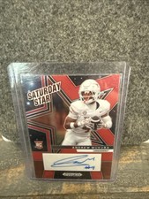 2025 Panini Prizm Draft Picks Andrew Mukuba Rookie Red Auto /399 Texas (RC, AU)