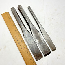 Vintage Lot (3) #5-Series Proto Tools 3/4" & 1/2" Heavy Duty Cold Chisel Set USA