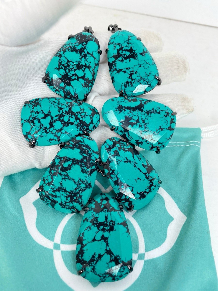 Kendra Scott Harlow Statement Necklace Variegated Turquoise