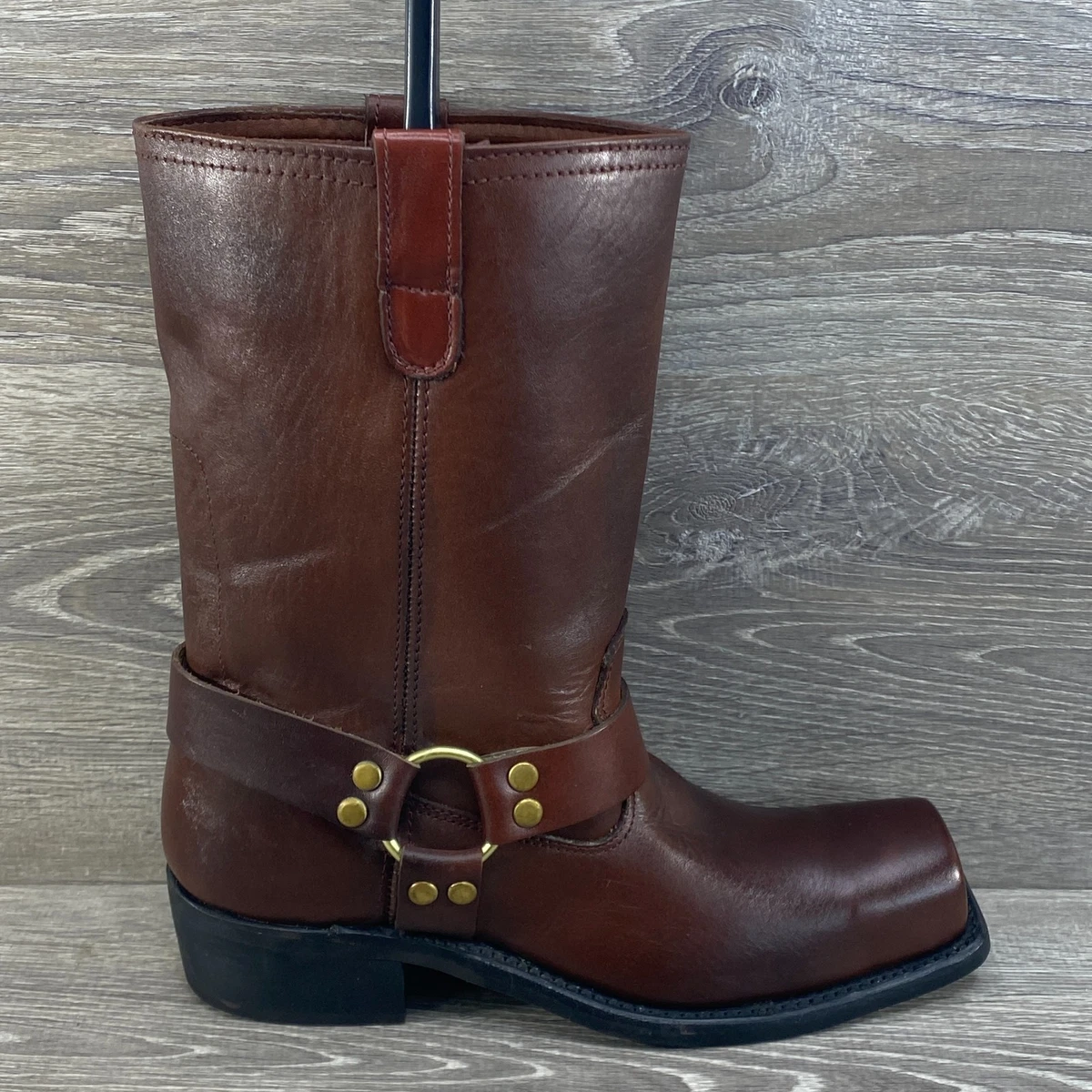 Texas Steer Men’s Brown Leather Work Western Boots Oil Resistant Size 9 Pull On Texas Steer Men main image 4