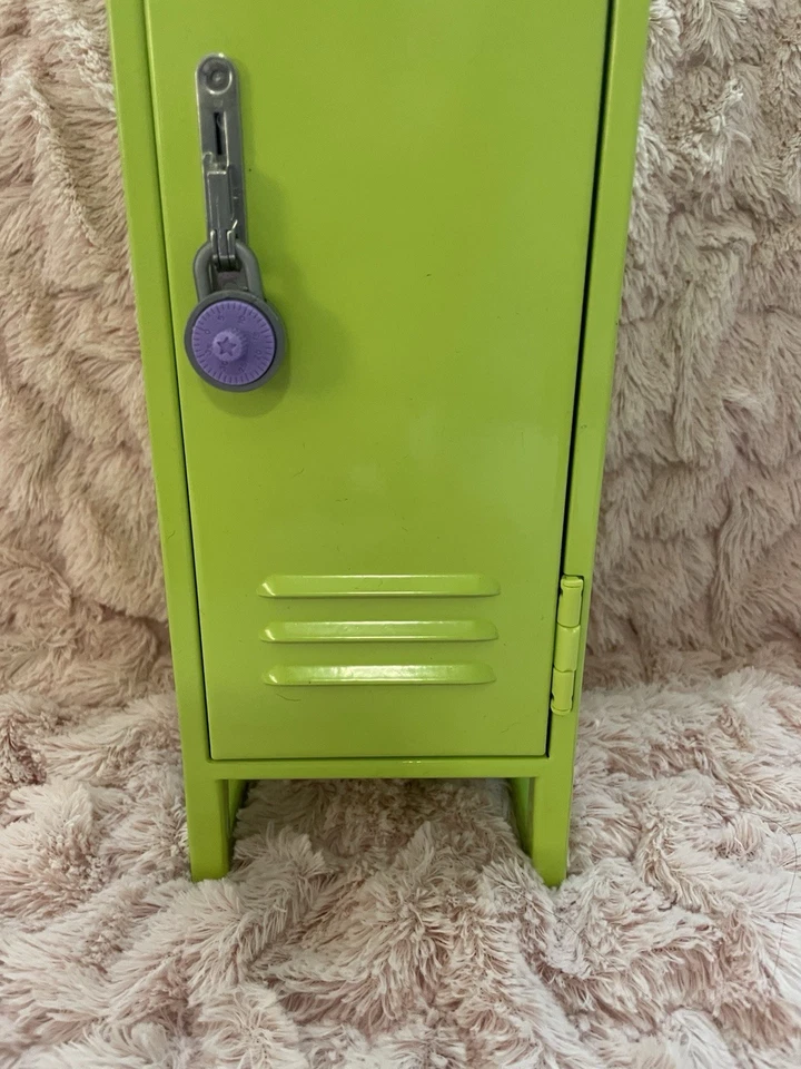 American Girl Doll Truly Me Green Metal School Locker With Padlock 12.5" Tall - Image 4 of 4