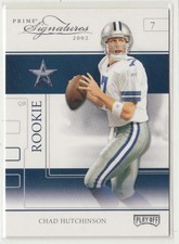 2002 Playoff Prime Signatures Chad Hutchinson Rookie 174/250 Dallas Cowboys #107