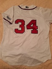 Mississippi Braves AA Game Worn USED Jersey #34 Atlanta Braves MILB Sz 48 Mlb